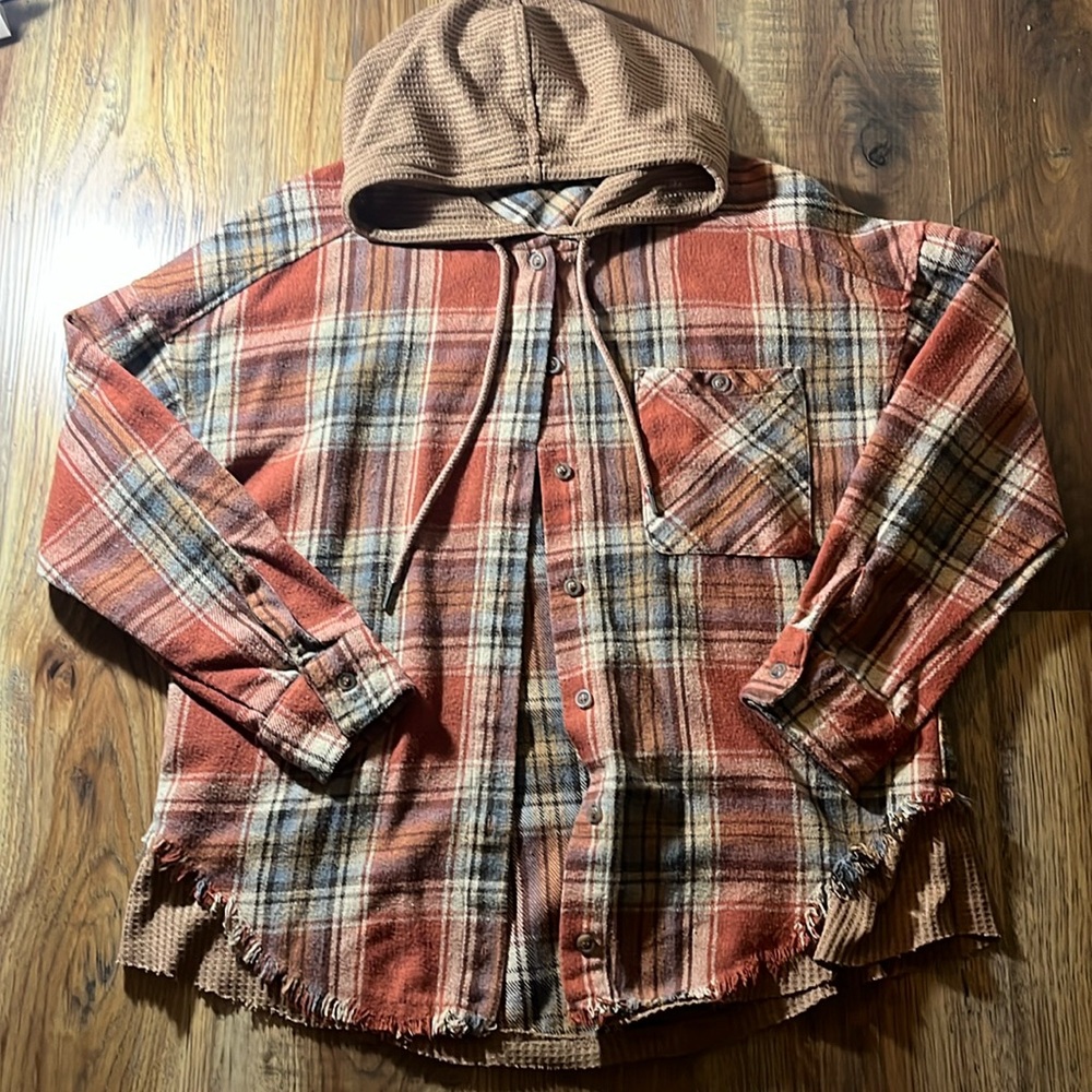 flannel hoodie